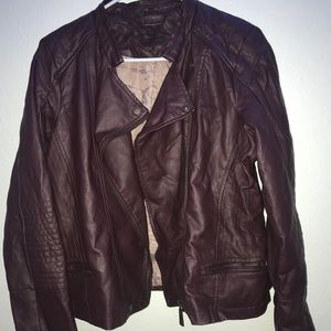 Burgundy Leather Jacket